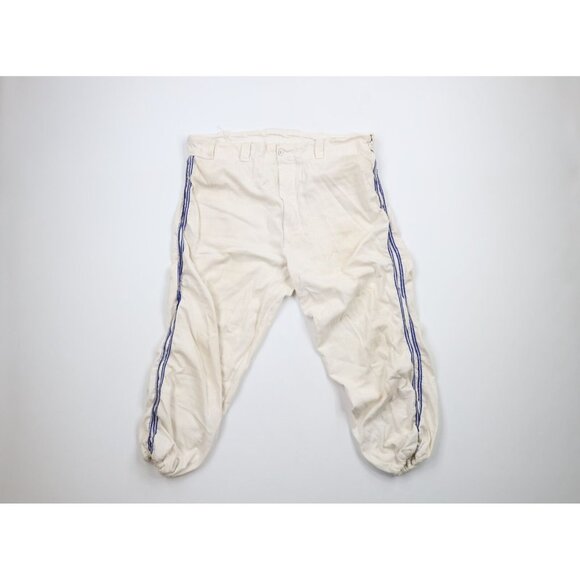 Vintage 40s 50s Mens Size 38 Distressed Rayon Striped Baseball Uniform Pants USA